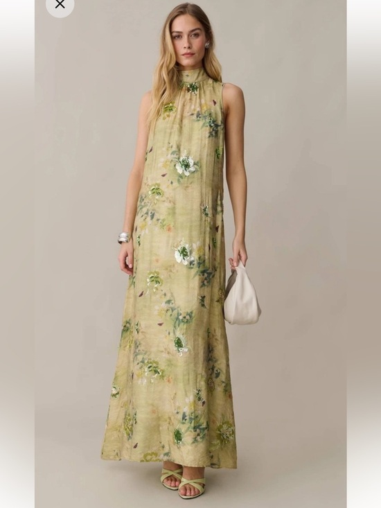 o.p.t Dresses & Skirts - O.P.T. Naia Green Maxi Dress NWT Size Small Viscose Few Moda